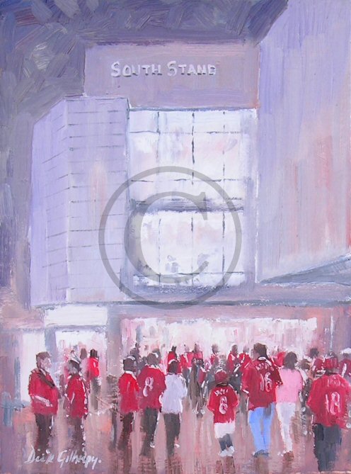 Football painting for Man Utd fans, by Dick Gilhespy