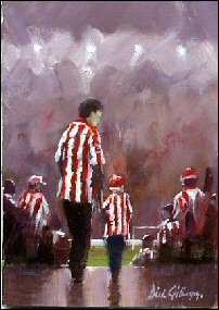 Football paintings for SAFC by Dick Gilhespy
