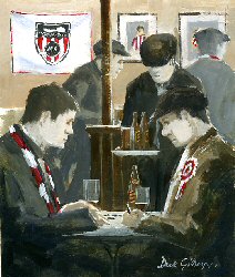 Football paintings for SAFC by Dick Gilhespy