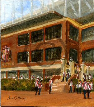 Football painting for SAFC by Dick Gilhespy