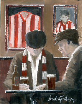 Football paintings for SAFC by Dick Gilhespy